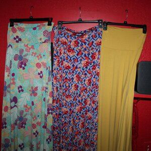 SET of 3 Extra Small LuLaRoe Maxi Skirts